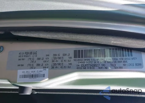 2017 Ram 1500 Tradesman Regular Cab 4X4 8' Box from USA, damaged, VIN 3C6JR7DT2HG585217